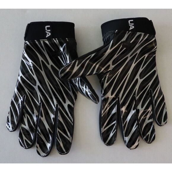 Under Armour Adult Sz 2XL Black Spotlight Wide Receiver Football Gloves - Picture 2 of 5
